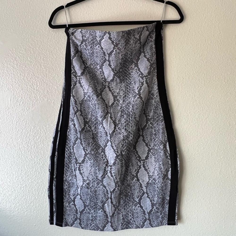 Snake print mini dress